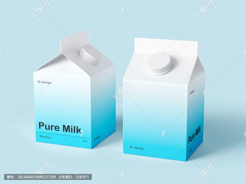 牛奶盒包装样机,食品包装,包装设计,设计模板,汇图网